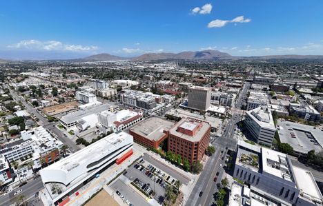 Riversiden aluetta Kaliforniassa. Kuvituskuva.