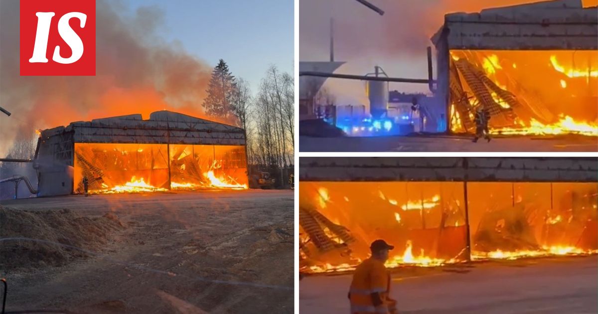 Valtavat liekit roihusivat tehtaalla Suonenjoella