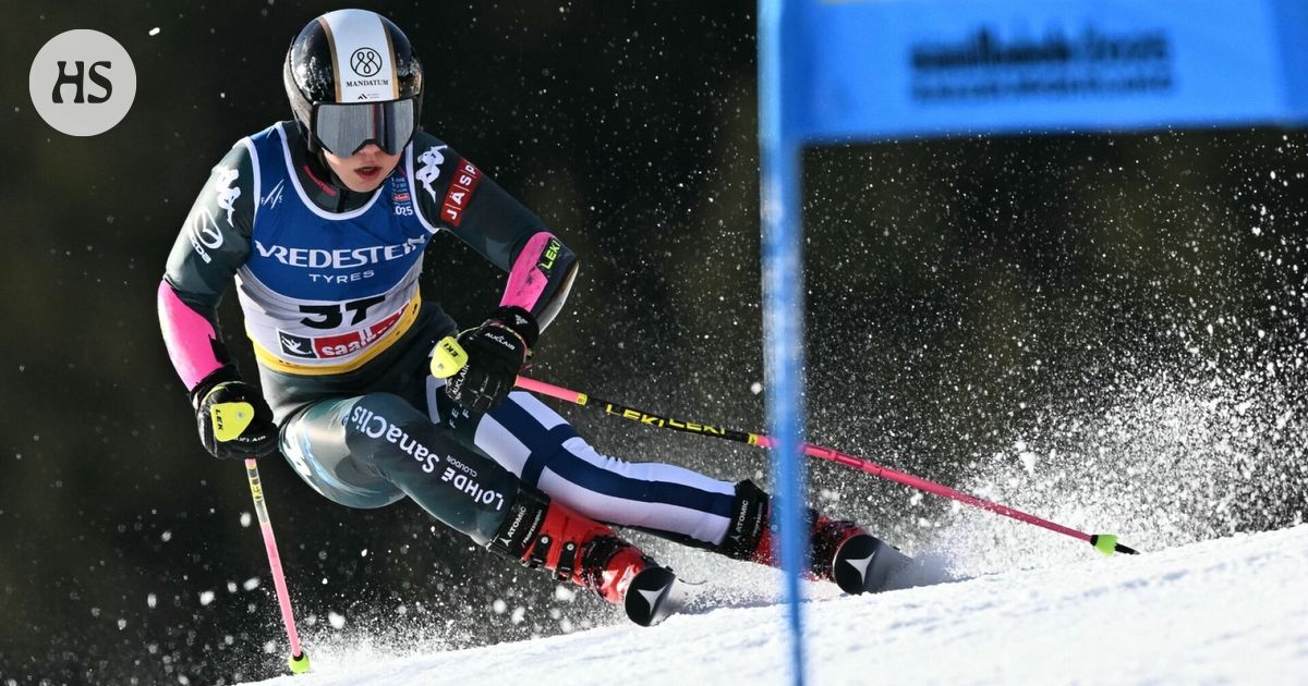 Erika Pykäläinen’s bold company ended with a crash in the Grand Slalom of the World Cup