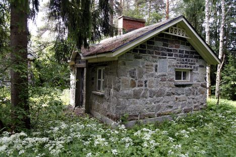 There is also a rocky sauna building on the site.